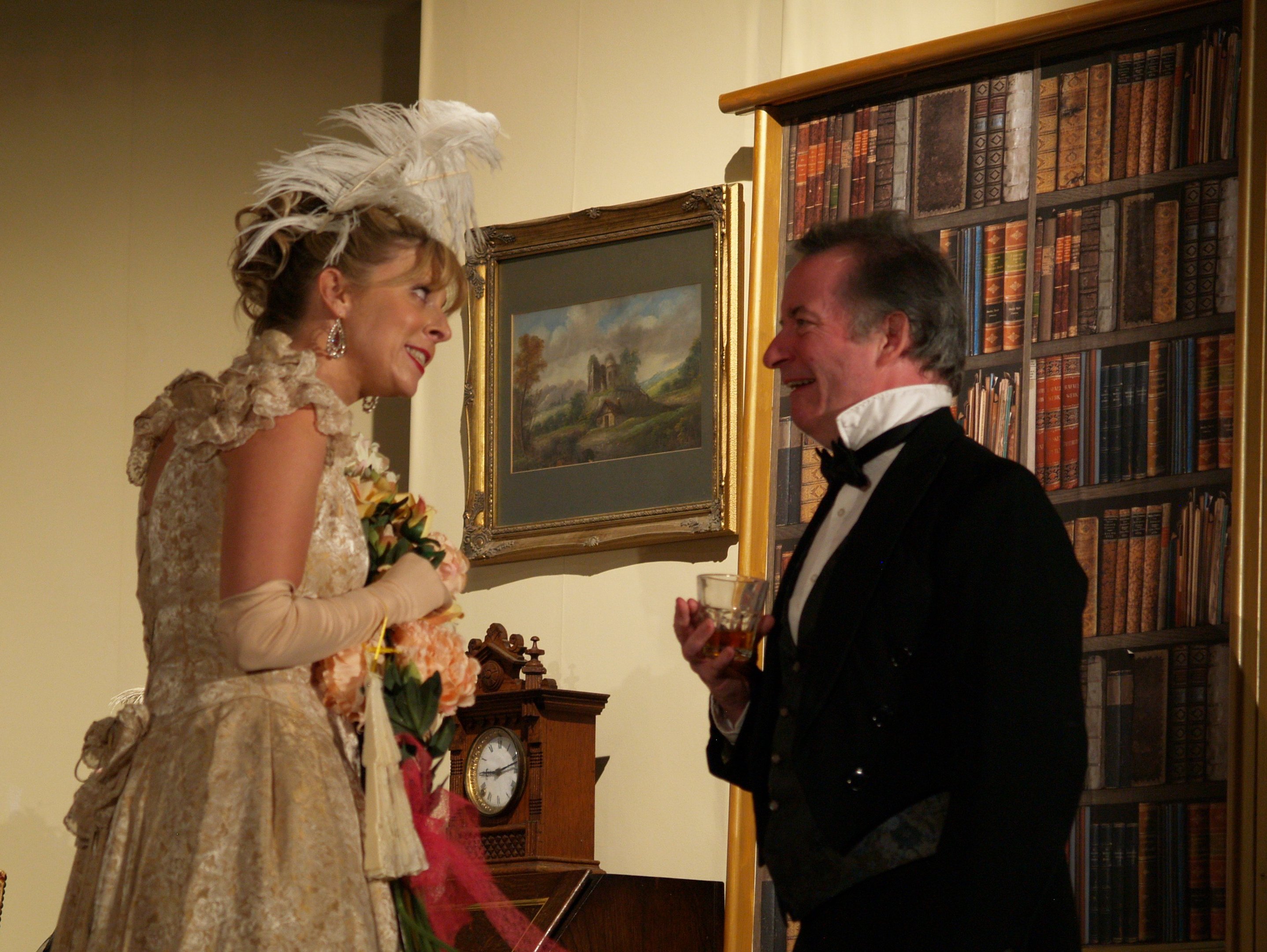 Mrs Erlynne (Jenny Nash) & Lord Augustus (Doug Thomson)