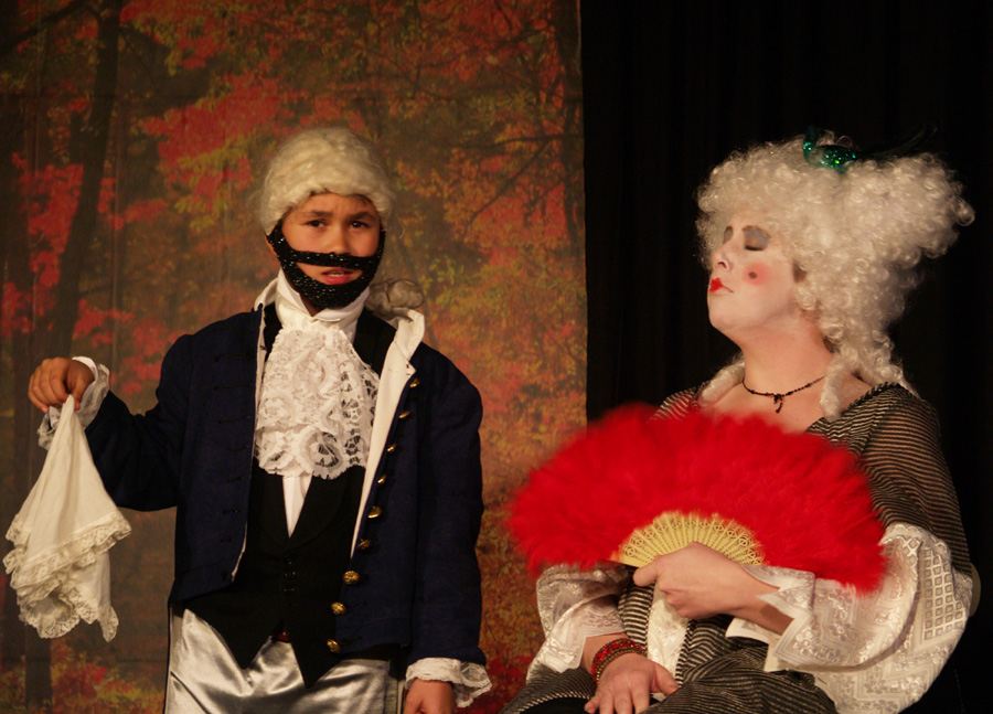 An Austentatious Christmas - Bronwen playing Lydia Bennet playing Maria, Doug playing Mr Bennet playing Sir Peter Teazle