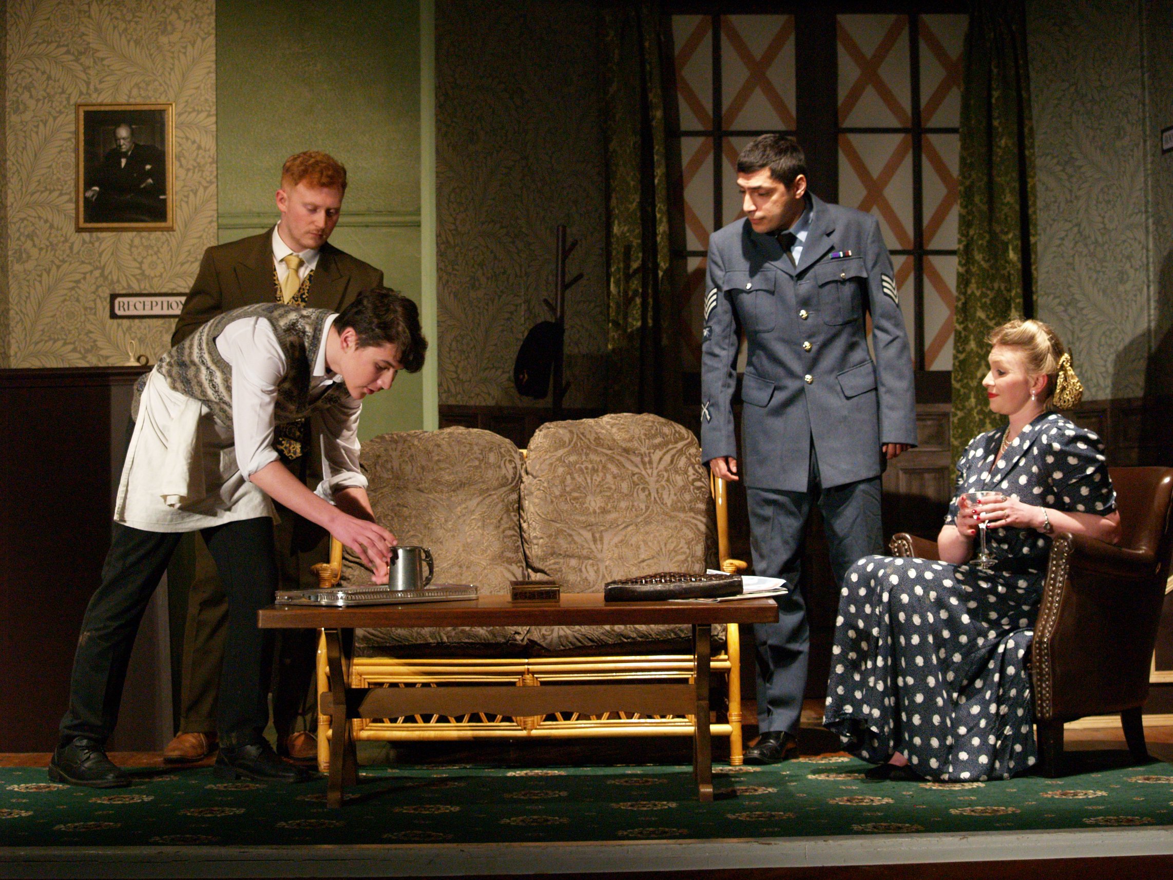 Percy  (Arthur), Peter Kyle (Matt), Sgt Miller (Christian) & Doris - Countess Skricevinsky (Charlotte)