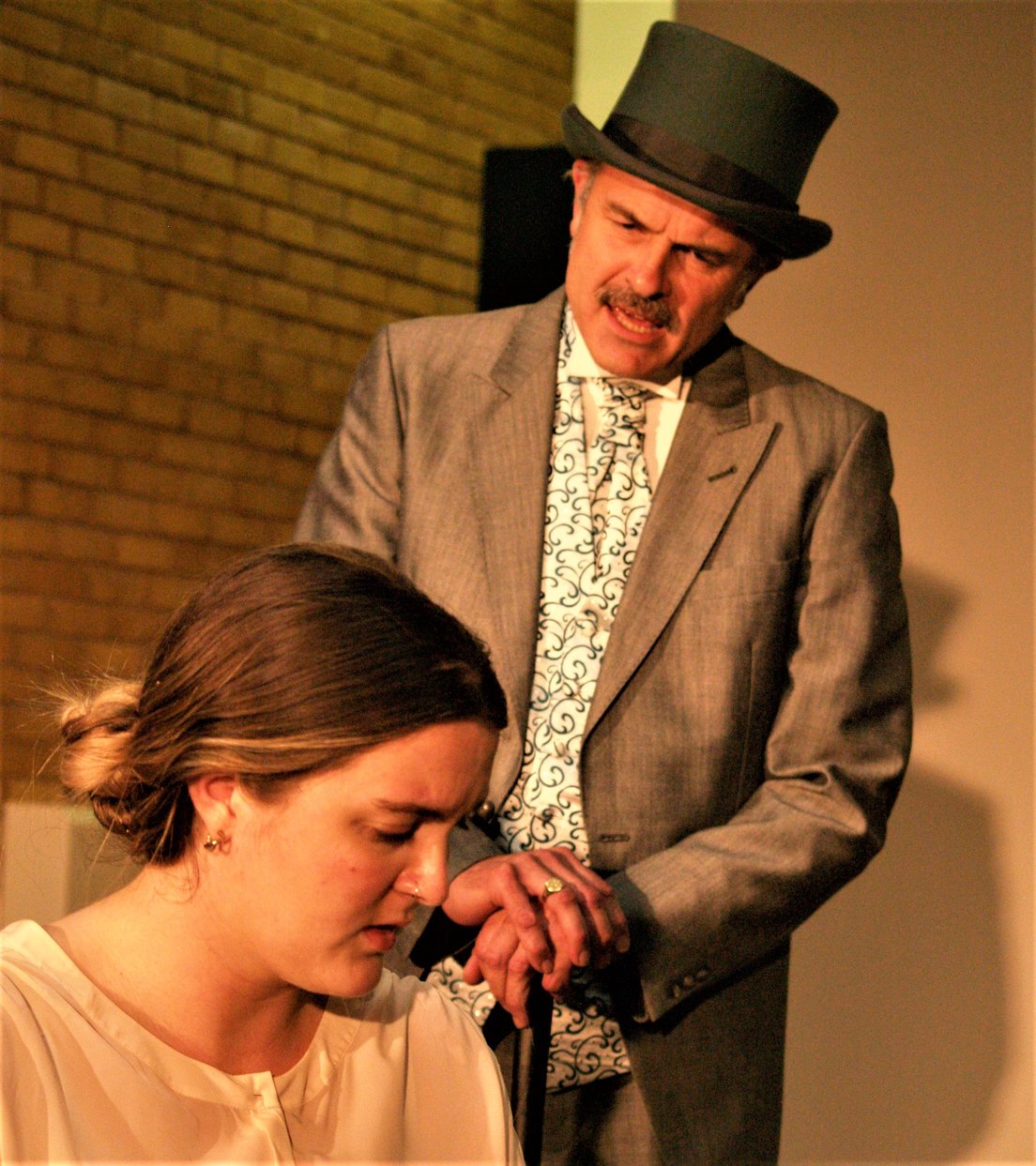 Sir George Crofts (Ed Heeley) & Vivie Warren (Olivia Parker)