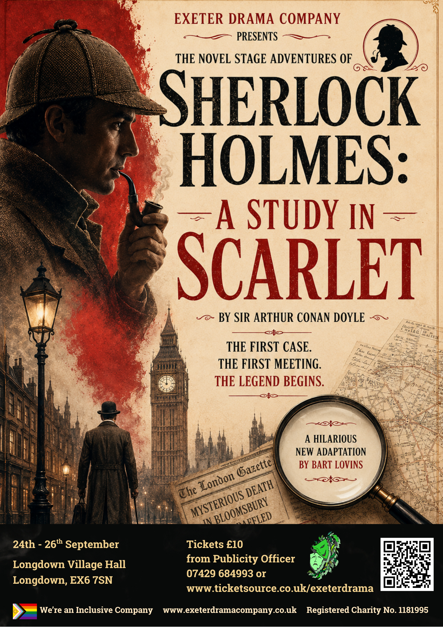 The Novel Stage Adventures of Sherlock Holmes : A Study in Scarlet